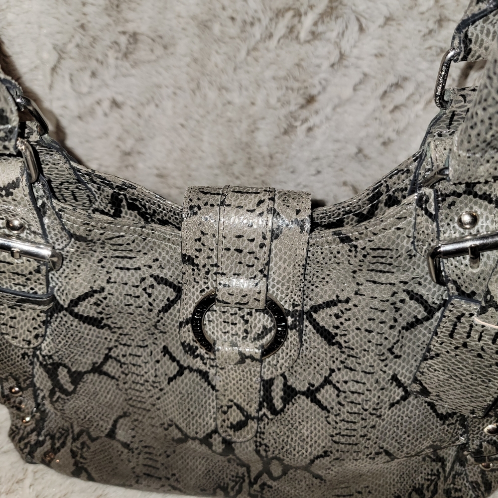 Harley Davidson Python Leather, Gray And Black Ba… - image 7